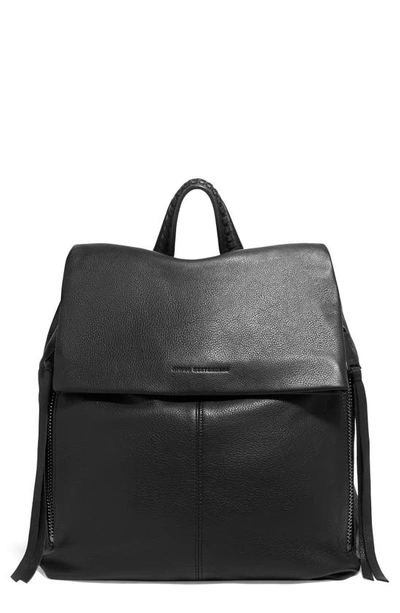 Shop Aimee Kestenberg Bali Large Leather Backpack In Black W/ Shiny Black