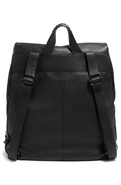 Shop Aimee Kestenberg Bali Large Leather Backpack In Black W/ Shiny Black