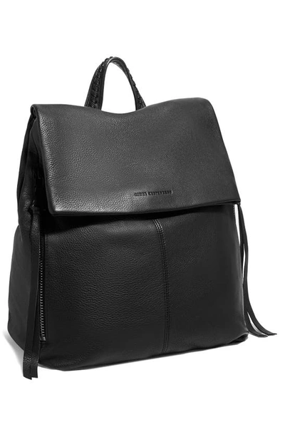 Shop Aimee Kestenberg Bali Large Leather Backpack In Black W/ Shiny Black