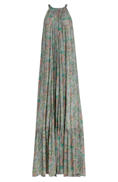 Shop Allsaints Roma Shahmina Paisley Maxi Dress In Green