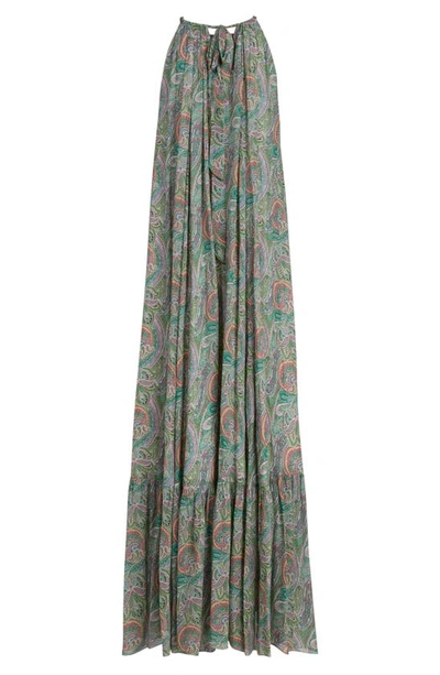 Shop Allsaints Roma Shahmina Paisley Maxi Dress In Green