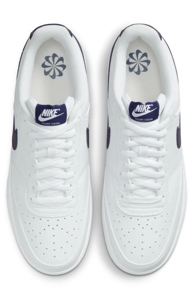 Shop Nike Court Vision Next Nature Sneaker In White/ Midnight/ Navy