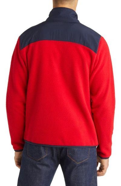 Shop Cutter & Buck Fleece Jacket In Red/ Navy Blue