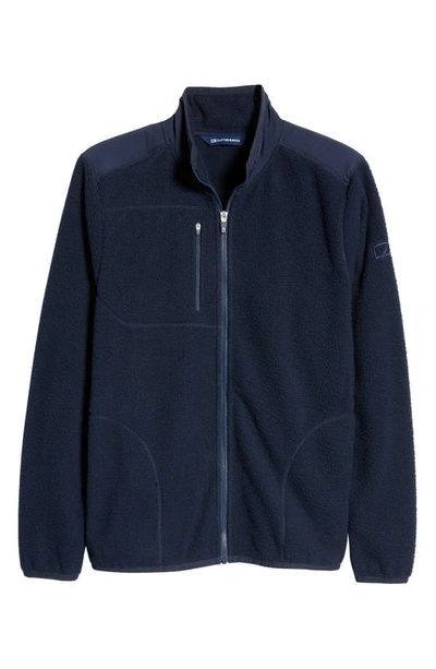 Cutter & Buck Cascade Eco Mens Fleece Jacket In Blue