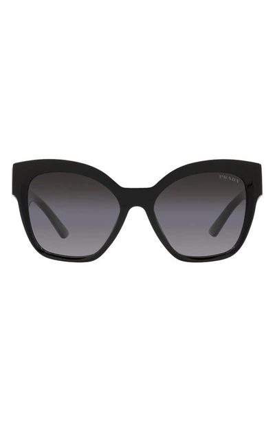 Shop Prada 59mm Gradient Geometric Sunglasses In Black