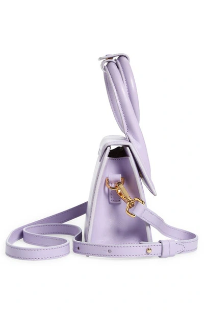 Shop Jacquemus Le Chiquito Noeud Leather Bag In Lilac