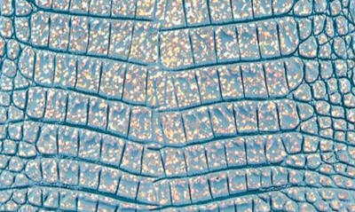 Shop Brahmin Duxbury Croc Embossed Leather Satchel In Artic Blue