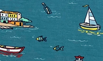 Shop Bellabu Bear Kids' Portofino Boat Fitted One-piece Convertible Footie Pajamas
