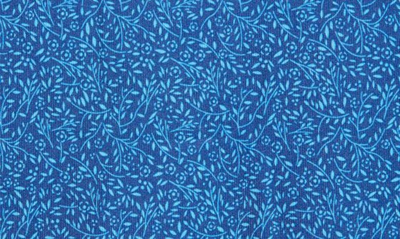 Cutter & Buck Pike Micro Floral Print Polo In Indigo