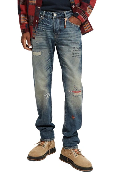 Shop Scotch & Soda Ralston Distressed Organic Cotton Jeans In 5085-go Rogue