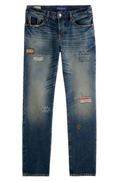 Shop Scotch & Soda Ralston Distressed Organic Cotton Jeans In 5085-go Rogue