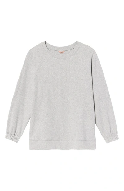 Shop Eberjey The Long Sweatshirt In Heather Grey