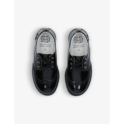 Shop Lelli Kelly Girls Black Kids Florence Patent Leather Derby Shoes