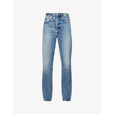 Shop Citizens Of Humanity Women's Dulcet Eva Straight-leg High-rise Organic-cotton Denim Jeans