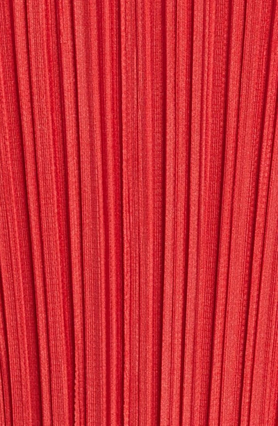 Issey Miyake Pleated Top In Red