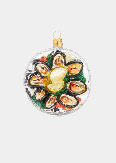 Shop Bergdorf Goodman Oysters On Silver Dish Ornament