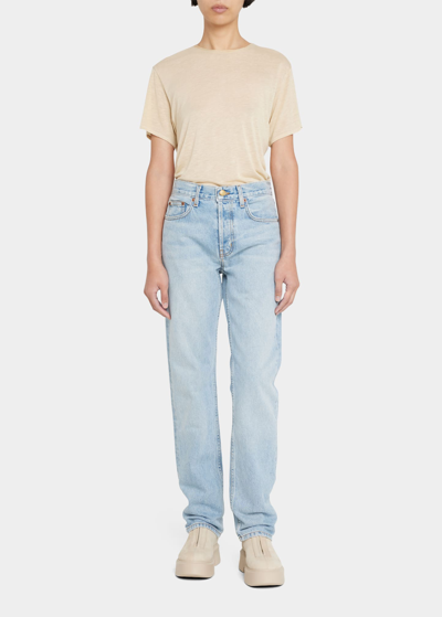 Shop B Sides Brit Mid-rise Straight Jeans In Light Vintage