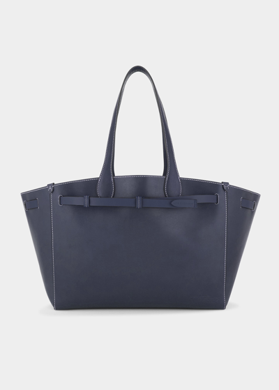 Shop Anya Hindmarch Return To Nature Compostable Leather Tote Bag In Marine