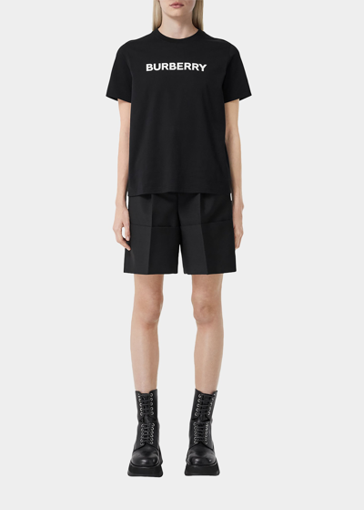 Shop Burberry Margot Logo T-shirt In Black