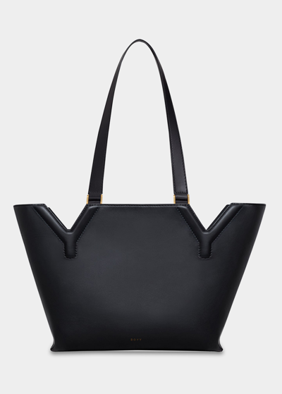 Shop Boyy Yy East-west Leather Tote Bag In Black