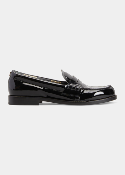 Shop Golden Goose Jerry Patent Penny Loafers In Black