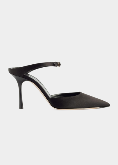 Shop Victoria Beckham Jordy Stiletto Ankle-strap Mules In Black
