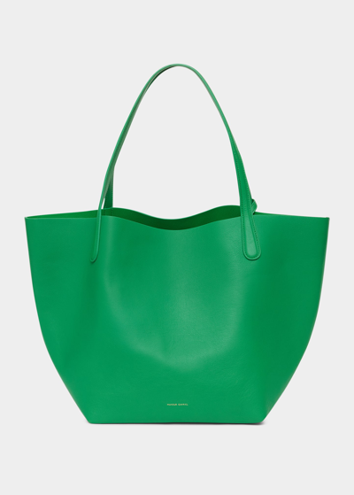Shop Mansur Gavriel Everyday Soft Leather Tote Bag In Verde