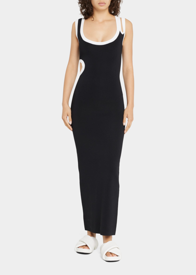 Shop Sir Evalina Cut-out Maxi Dress In Black White