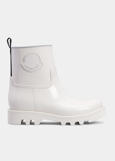 Shop Moncler Ginette Waterproof Rubber Rain Boots In Taupe