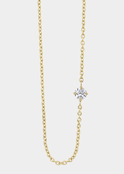 Shop Lizzie Mandler Fine Jewelry Round White Diamond Floating Necklace, 16"l In Yg