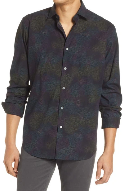 Shop Bugatchi Classic Fit Cotton Button-up Shirt In Space