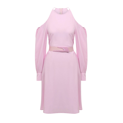 Shop Stella Mccartney Cut Shoulders Dress In Pink