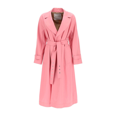Shop Max Mara The Cube Etrench Coat In Pink