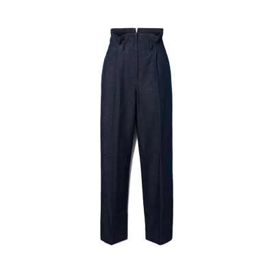 Shop Max Mara Bozen Cotton Pants In Blue