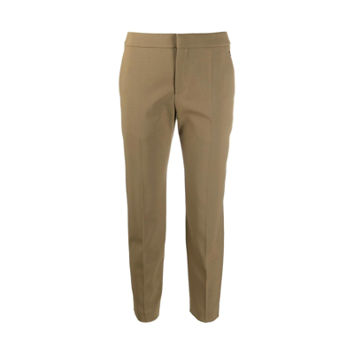 Shop Chloé Cropped Tailored Trousers In Brown