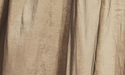 Alex Evenings Portrait Collar Faux Wrap Gown In Bronze