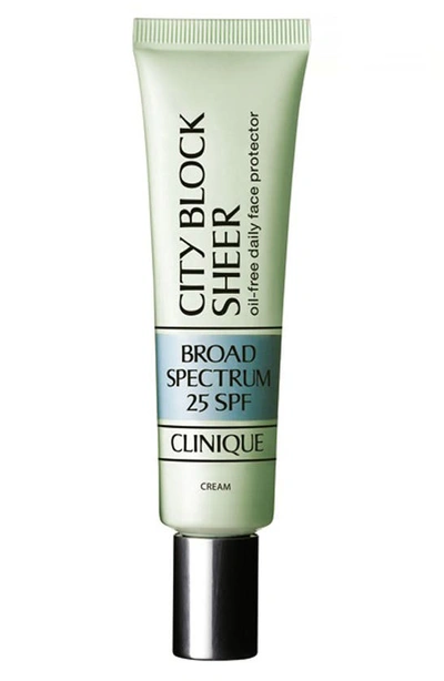 Shop Clinique City Block Sheer Oil-free Daily Face Protector Broad Spectrum Spf 25 Sunscreen