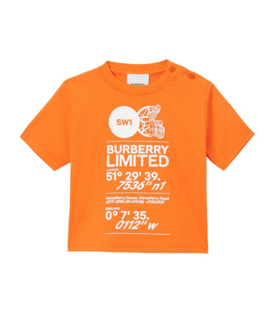 Shop Burberry Kids Montage Print T-shirt (6-24 Months) In Orange