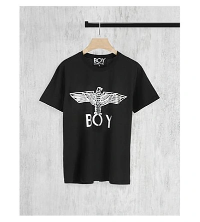 Shop Boy London Metallic Eagle Logo T-shirt In Black