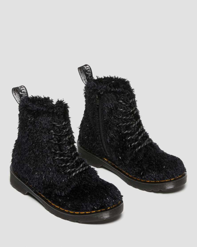 Shop Dr. Martens' Junior's 1460 Pascal Tinsel Fur Lace Up Boots In Black