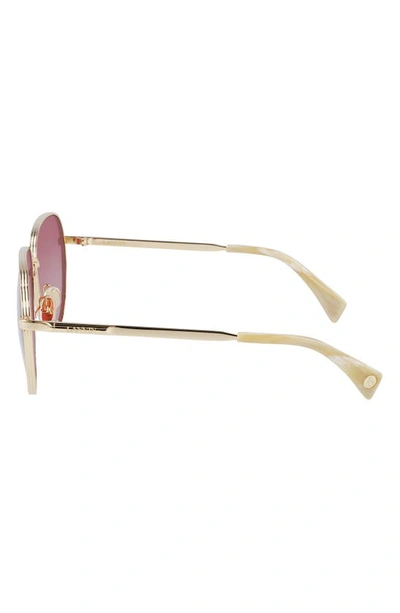 Shop Lanvin Arpege 61mm Gradient Aviator Sunglasses In Gold/ Wine