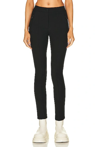 Moncler Slim Fit Stretch Fabric Trousers With Belt Loops And Side Pockets In Black