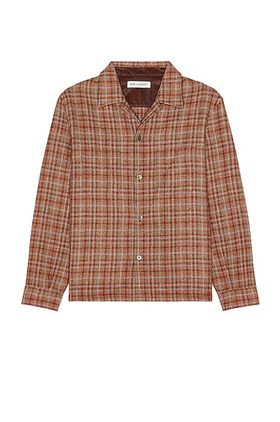 Shop Our Legacy Heusen Shirt In Rust Check
