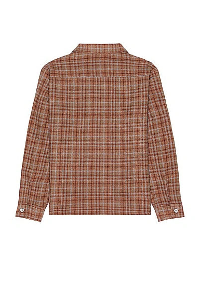 Red Heusaen Check Shirt In Rust Check