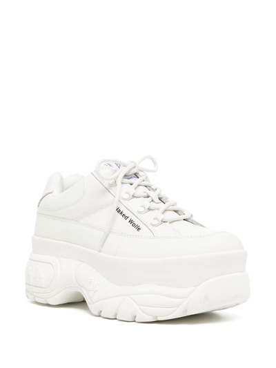 Naked Wolfe Sporty Chunky Platform Sneaker In White