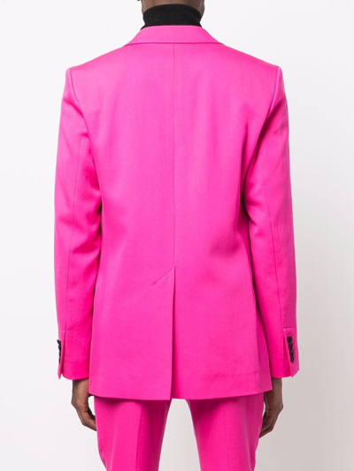 Shop Ami Alexandre Mattiussi Contrast-lapels Suit Jacket In Pink