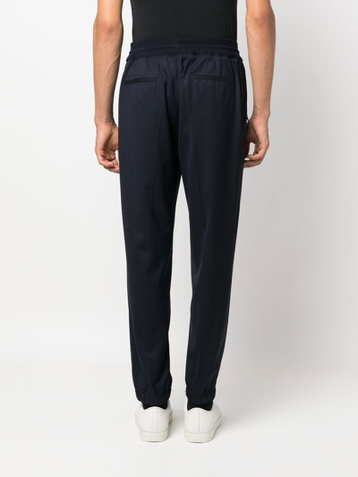 Zegna Navy Blue High Performance Wool Joggers In Blue