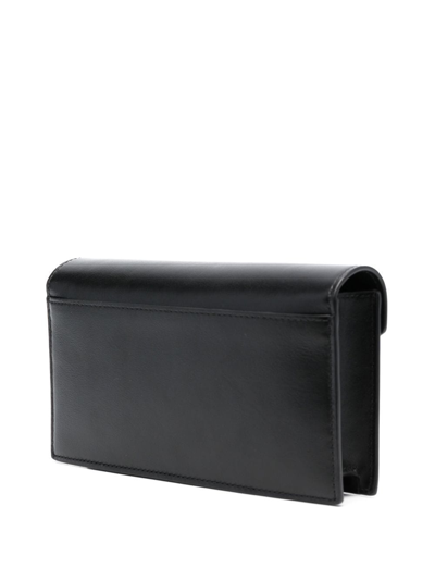 Shop Polo Ralph Lauren Logo-plaque Leather Crossbody Bag In Black