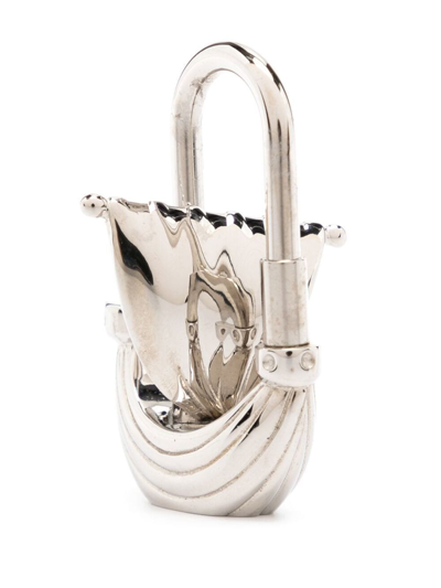Pre-owned Hermes L'air De Paris Yacht Cadena Lock 包包缀饰（2006年典藏款） In Silver