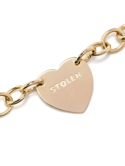 Shop Stolen Girlfriends Club Cold Heart Bracelet In Gold